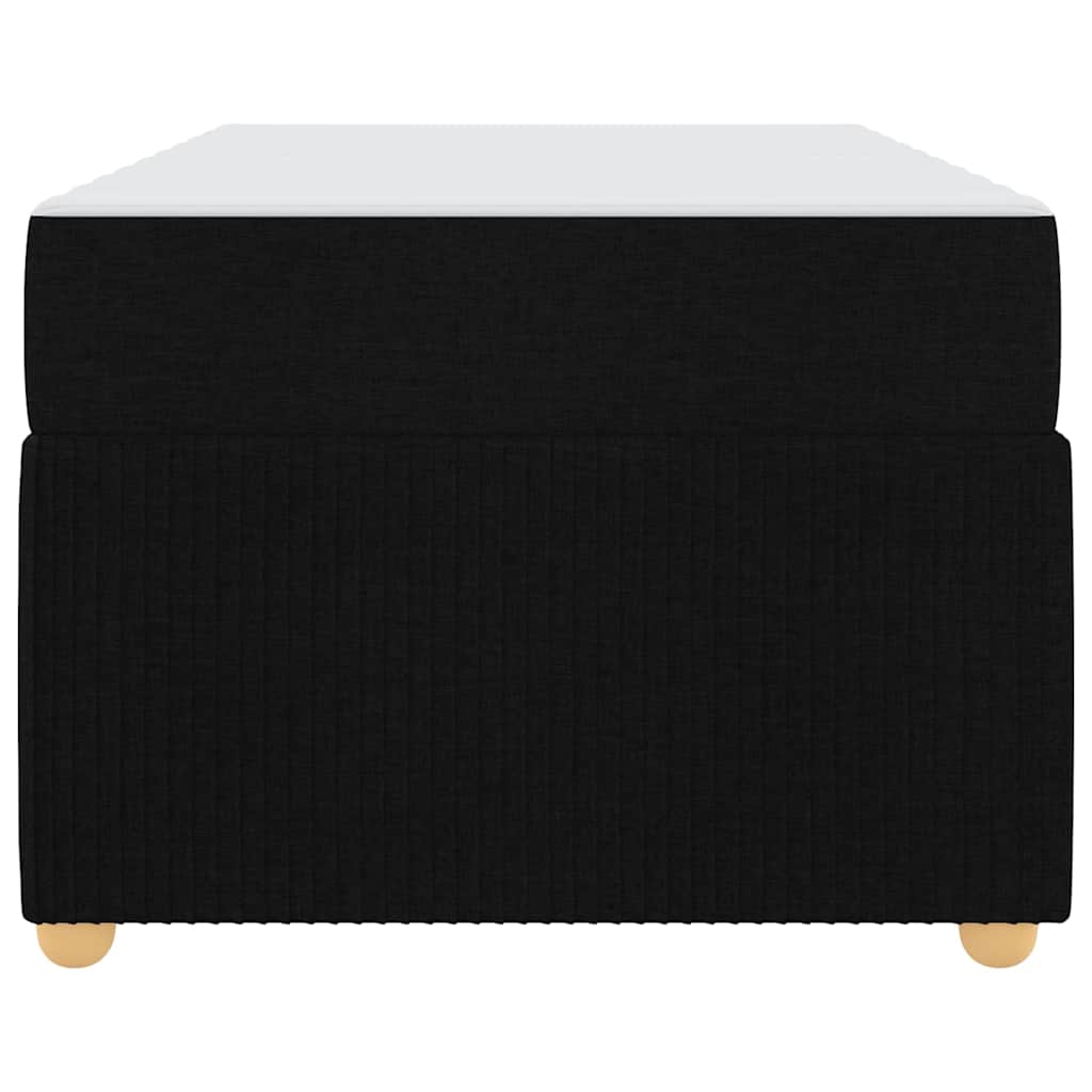 vidaXL Cadru de pat cu saltea cu saltea Negru 100 x 200 cm țesătură