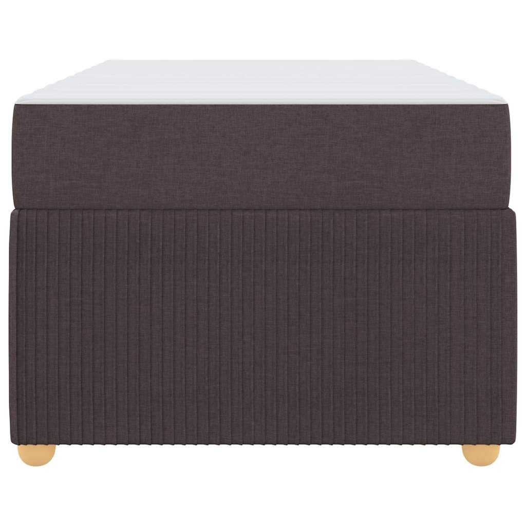 vidaXL Cadru de pat cu saltea Maro închis 100 x 200 cm țesătură