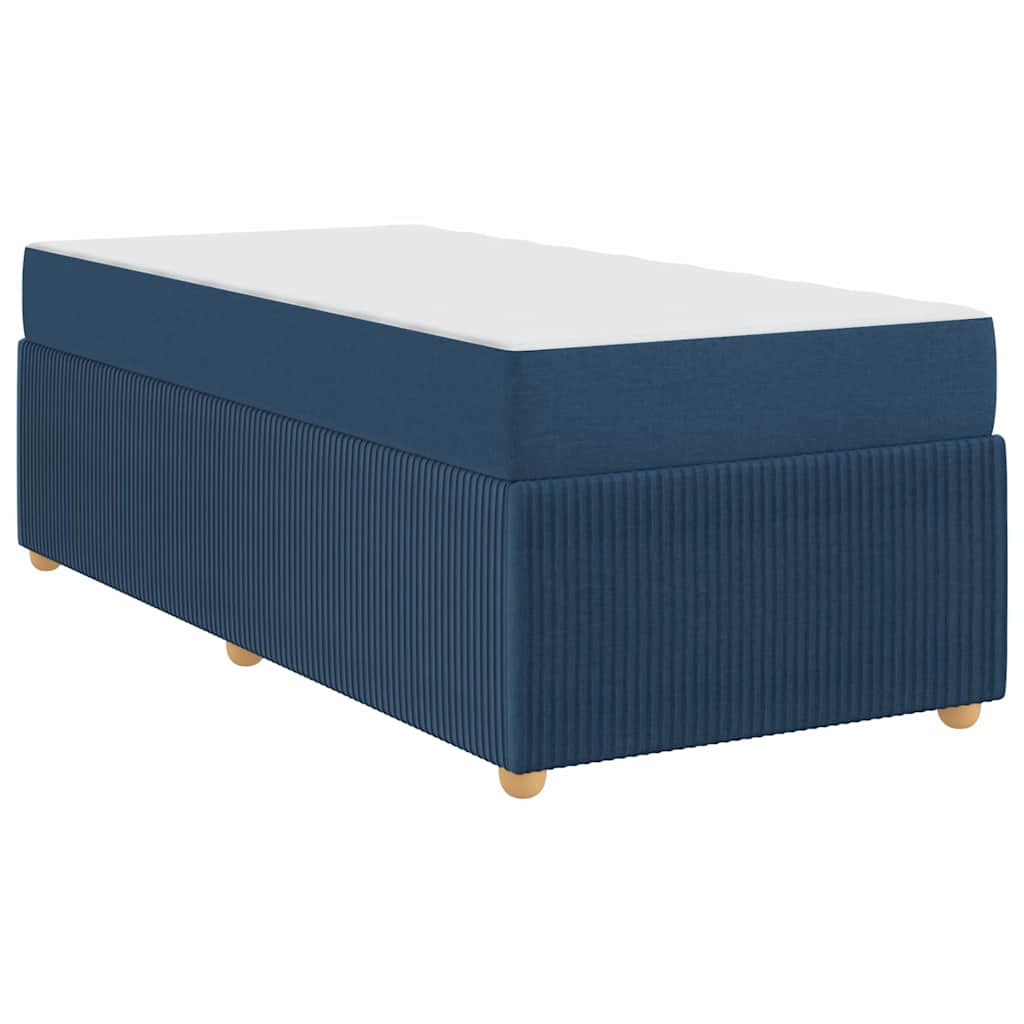 vidaXL Cadru de pat cu saltea cu saltea albastru 100 x 200 cm țesătură