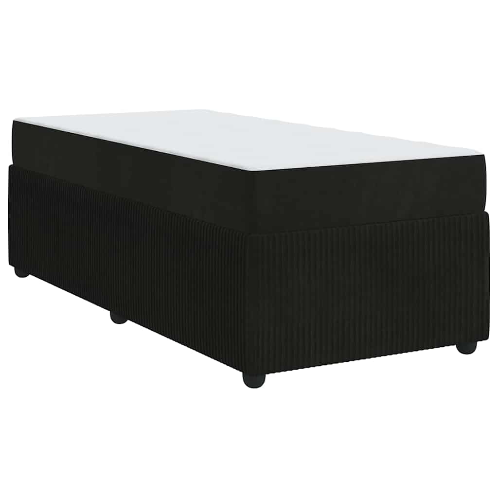 vidaXL Cadru de pat cu saltea cu saltea Negru 100 x 200 cm Catifea