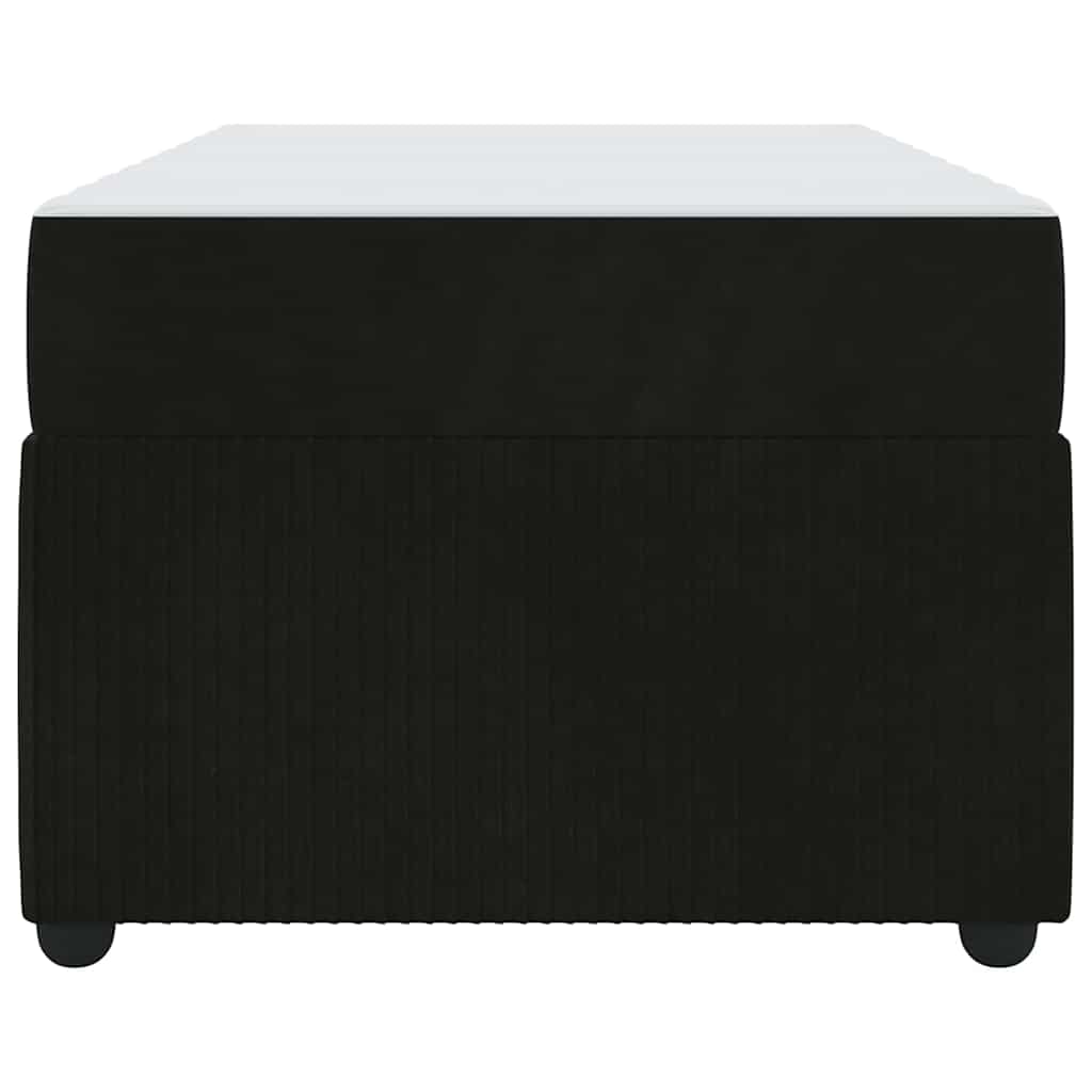 vidaXL Cadru de pat cu saltea cu saltea Negru 100 x 200 cm Catifea