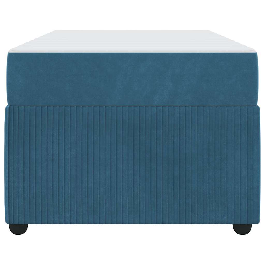 vidaXL Cadru de pat cu saltea cu saltea albastru 100 x 200 cm Catifea