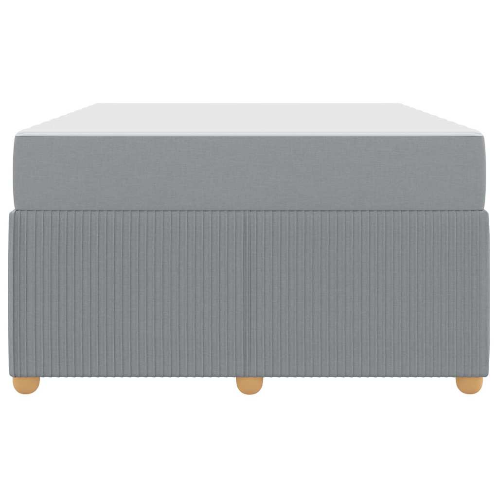 vidaXL Cadru de pat cu saltea Gri deschis 120 x 190 cm țesătură