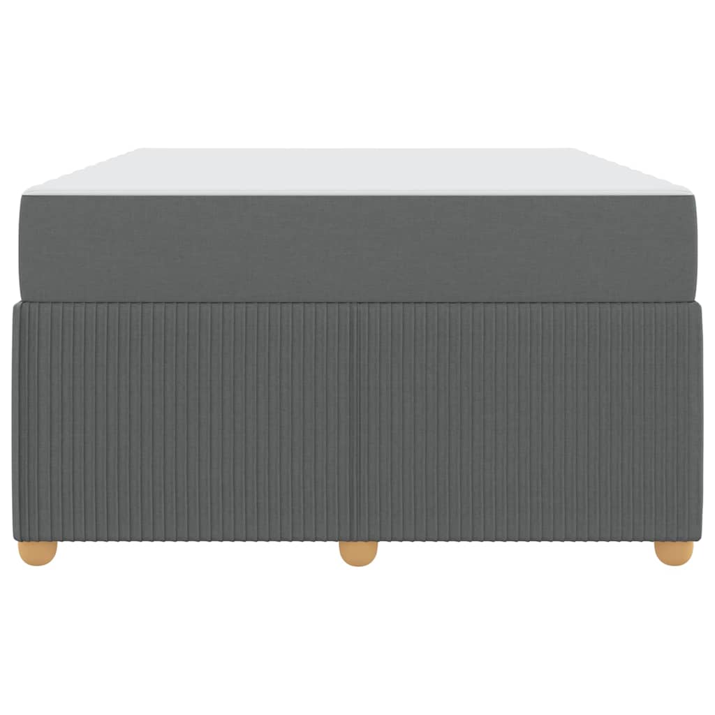 vidaXL Cadru de pat cu saltea Gri închis 120 x 190 cm țesătură