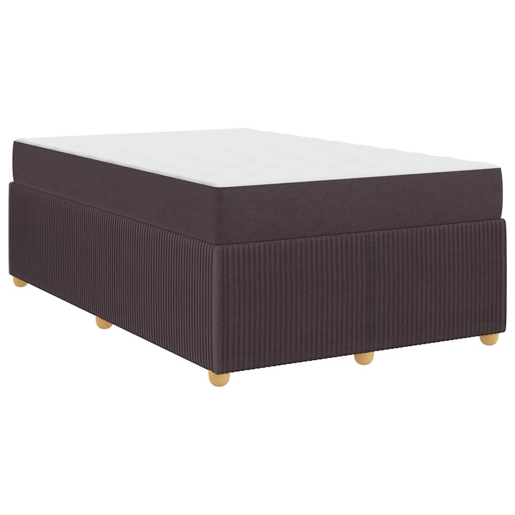 vidaXL Cadru de pat cu saltea Maro închis 120 x 190 cm țesătură