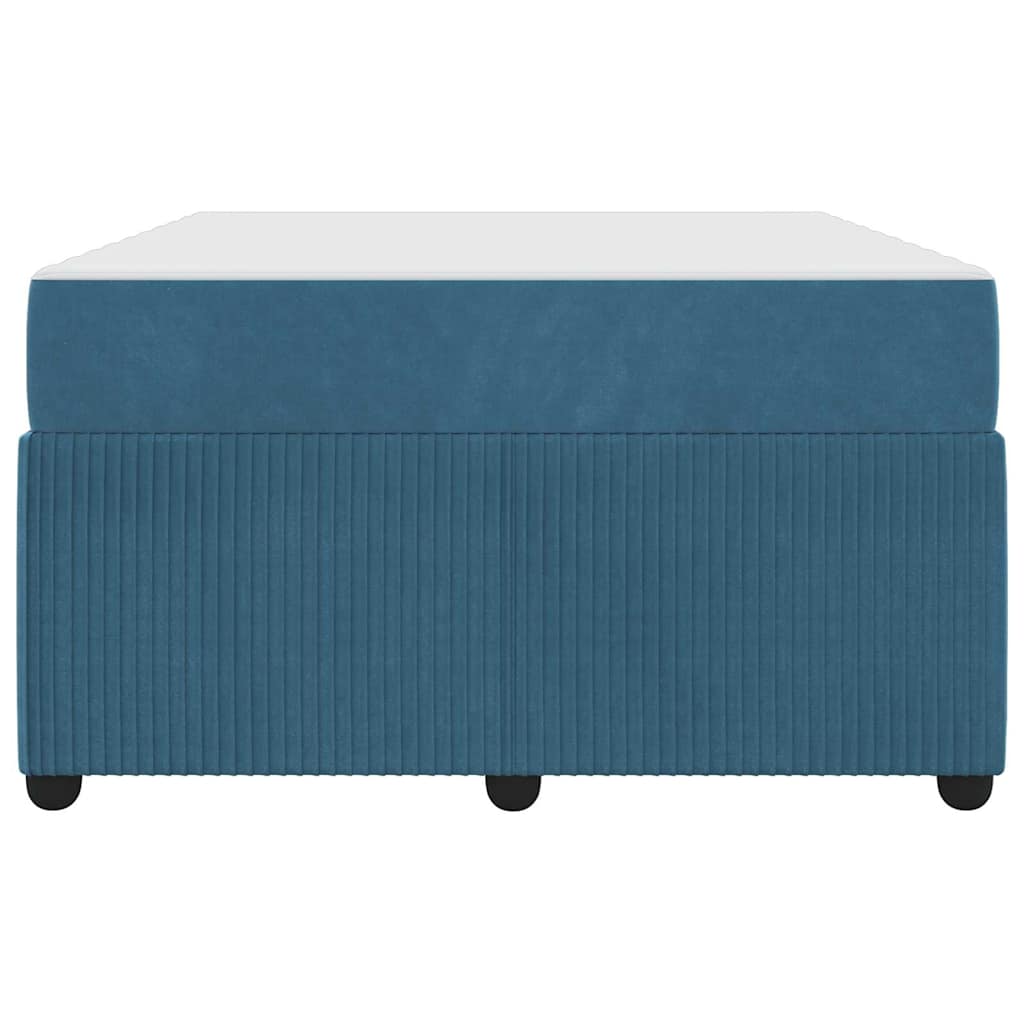 vidaXL Cadru de pat cu saltea cu saltea albastru 120 x 190 cm Catifea