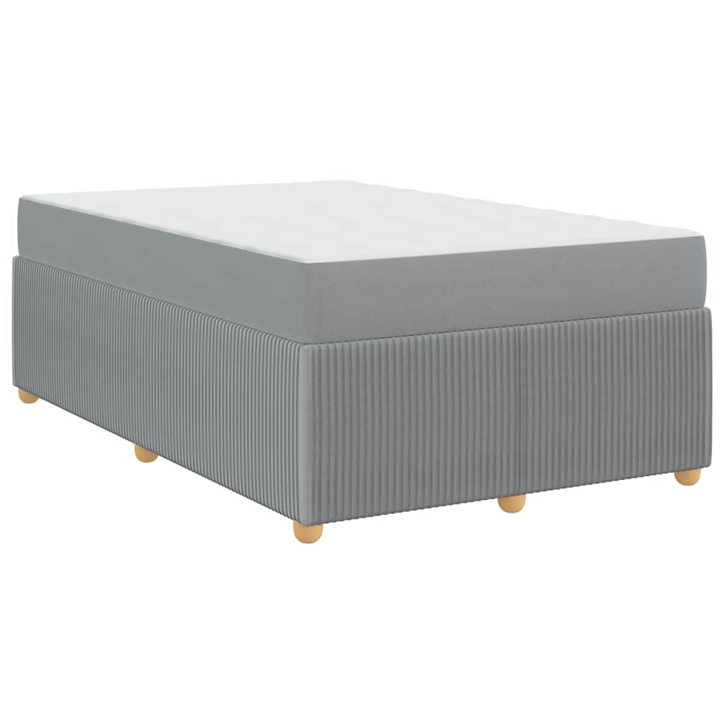 vidaXL Cadru de pat cu saltea Gri deschis 120 x 200 cm țesătură