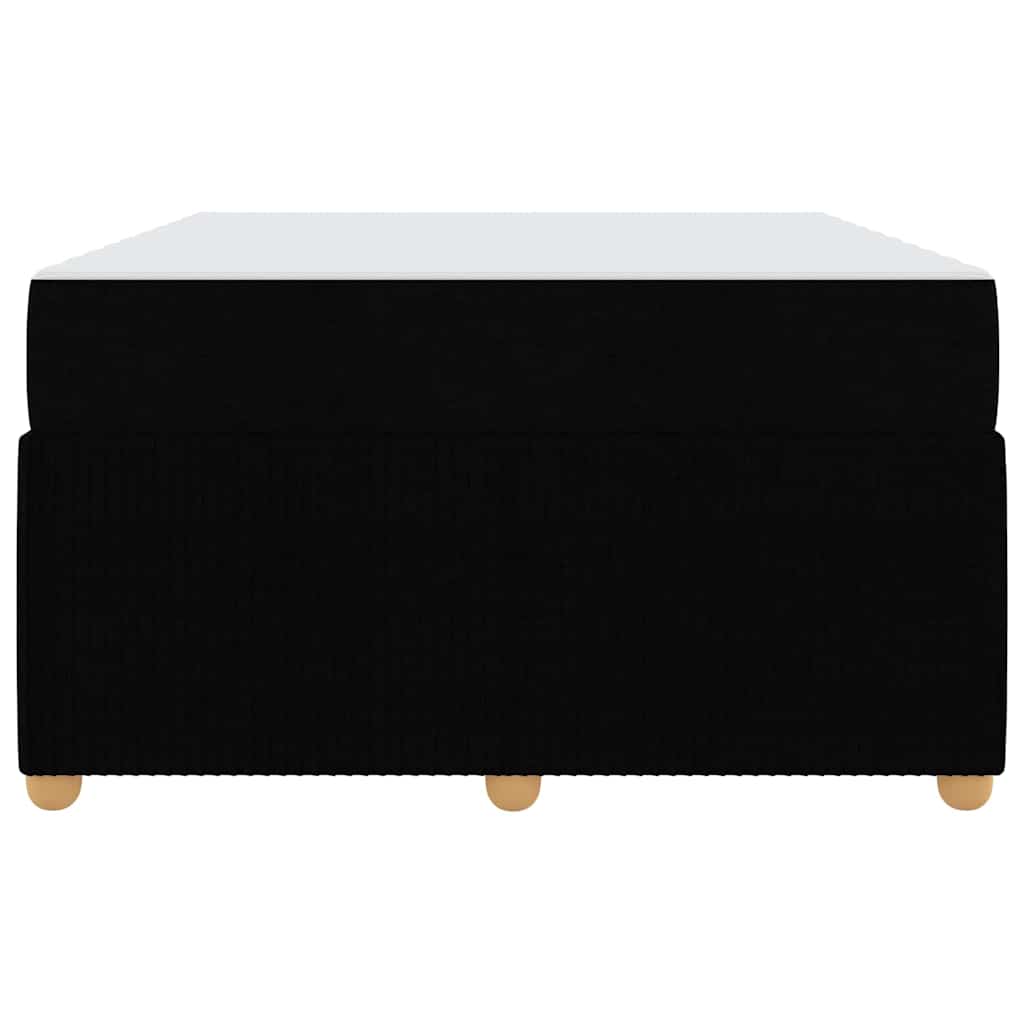 vidaXL Cadru de pat cu saltea cu saltea Negru 120 x 200 cm țesătură