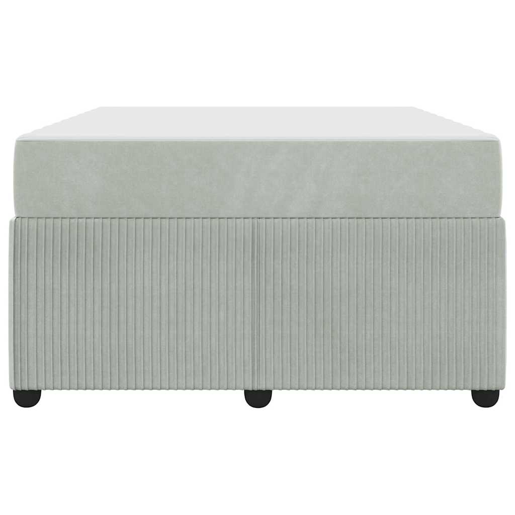 vidaXL Cadru de pat cu saltea Gri deschis 120 x 200 cm Catifea