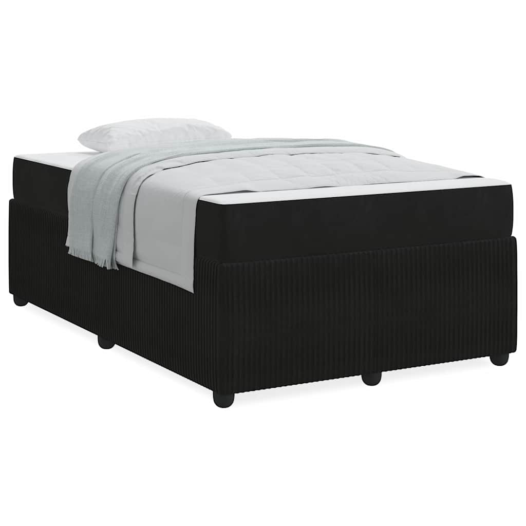 vidaXL Cadru de pat cu saltea cu saltea Negru 120 x 200 cm Catifea