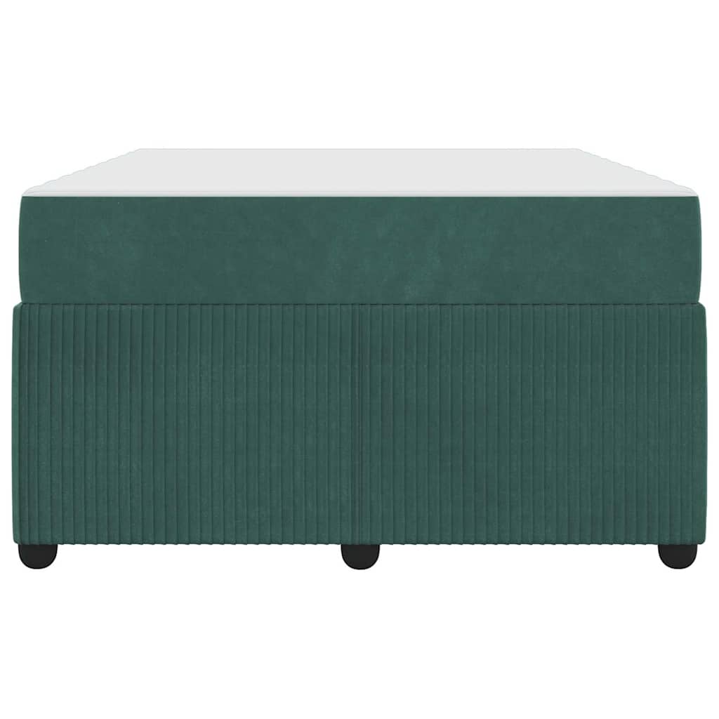 vidaXL Cadru de pat cu saltea Verde închis 120 x 200 cm Catifea