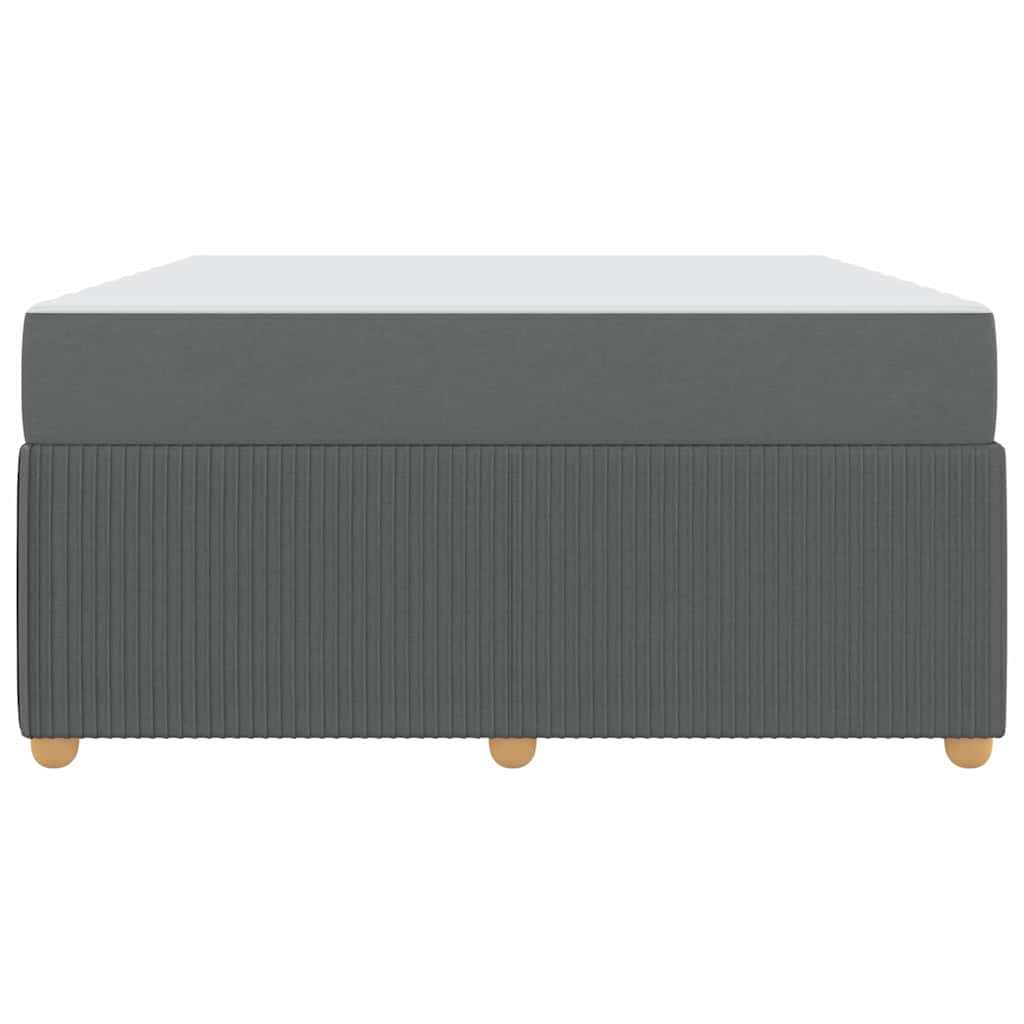 vidaXL Cadru de pat cu saltea Gri închis 140 x 200 cm țesătură