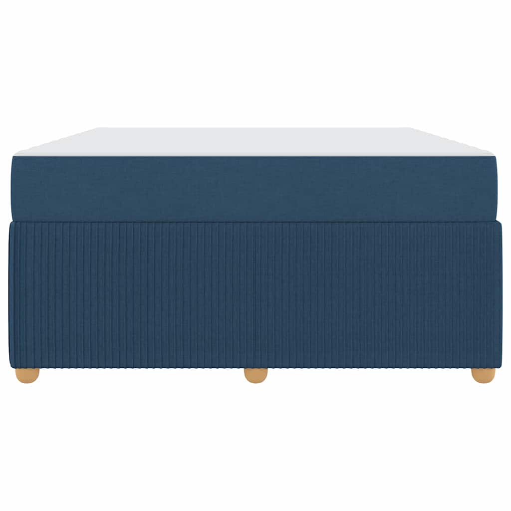 vidaXL Cadru de pat cu saltea cu saltea albastru 140 x 200 cm țesătură