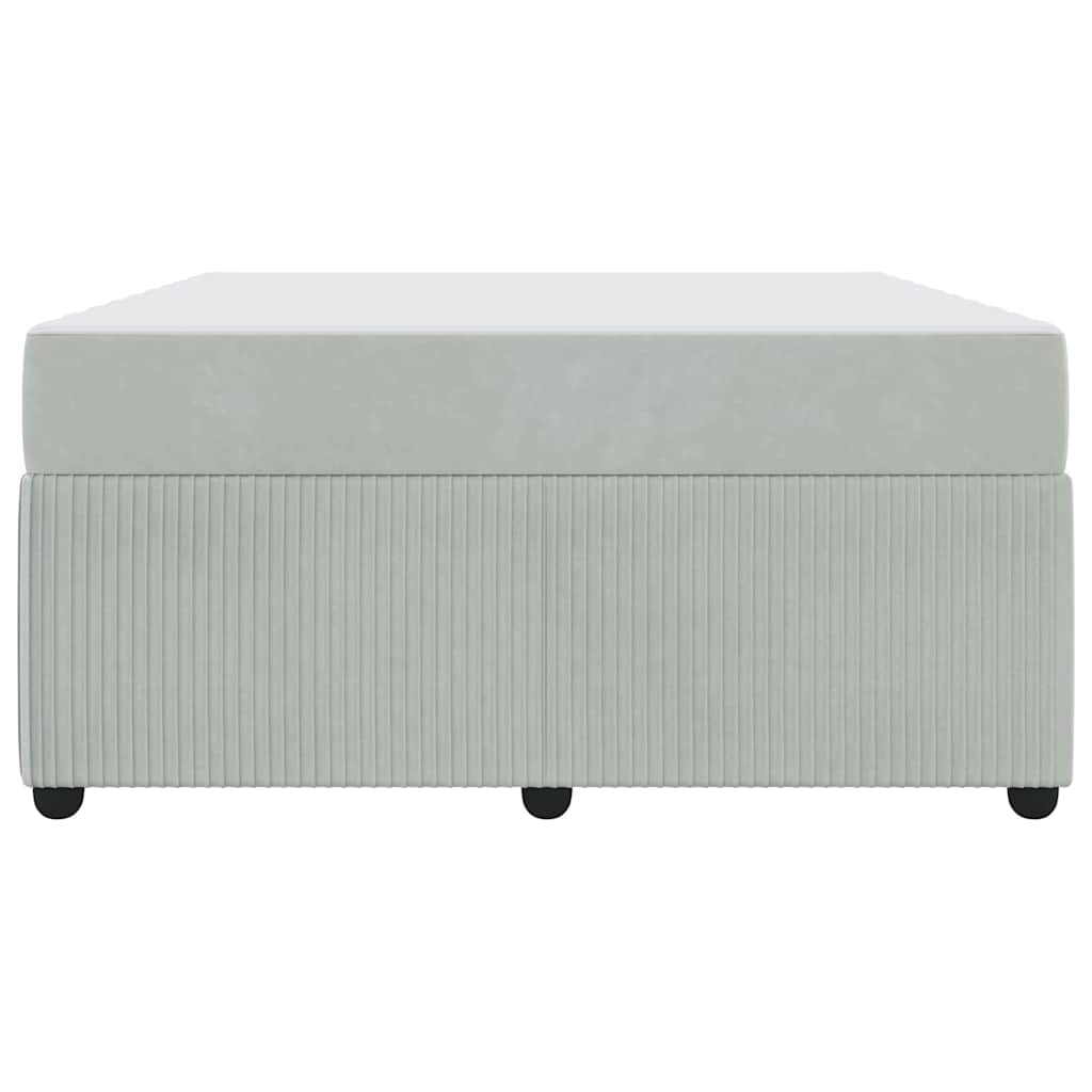 vidaXL Cadru de pat cu saltea Gri deschis 140 x 200 cm Catifea