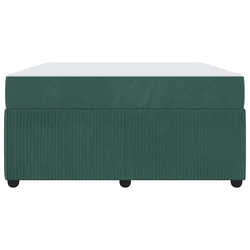 vidaXL Cadru de pat cu saltea Verde închis 140 x 200 cm Catifea