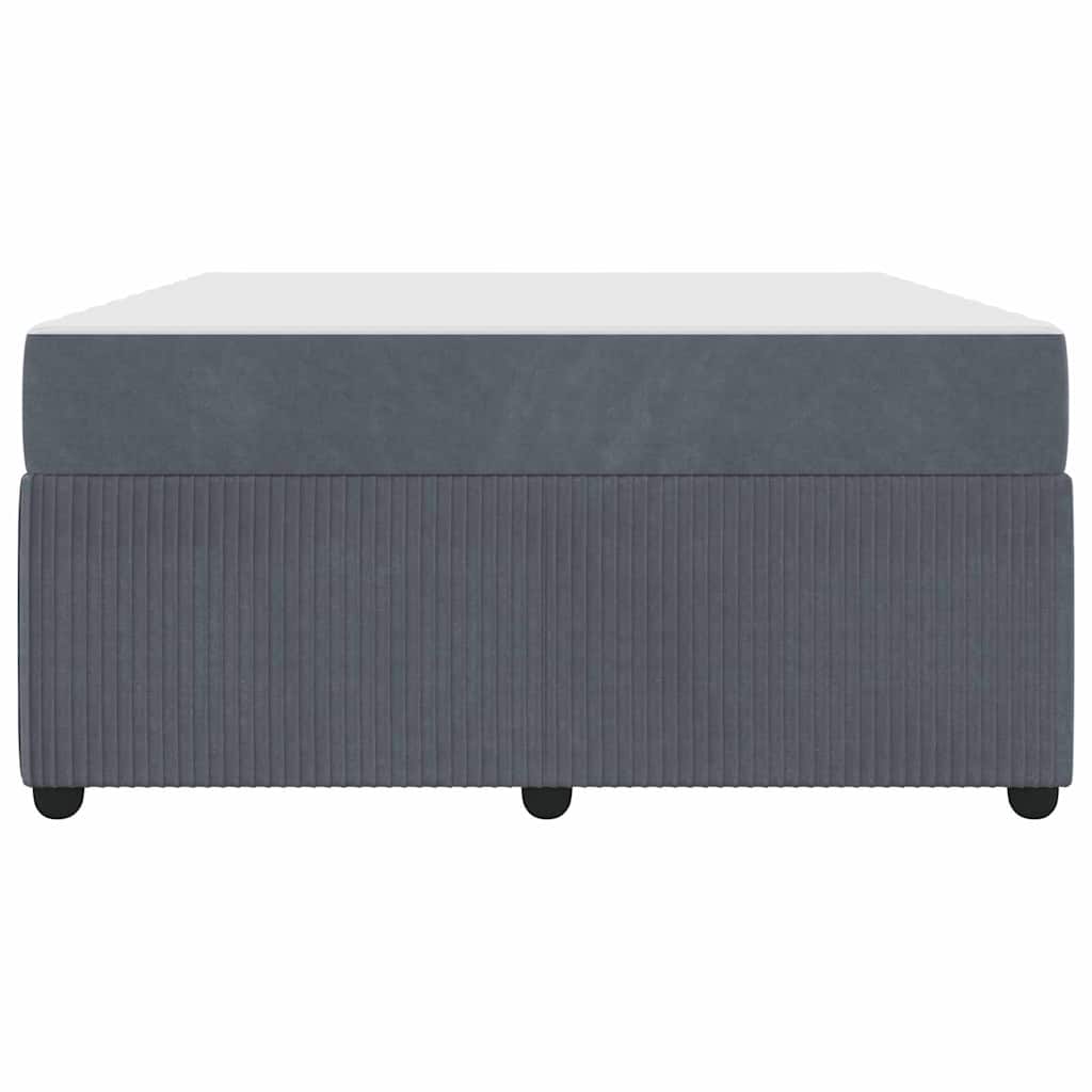 vidaXL Cadru de pat cu saltea Gri închis 160 x 200 cm Catifea