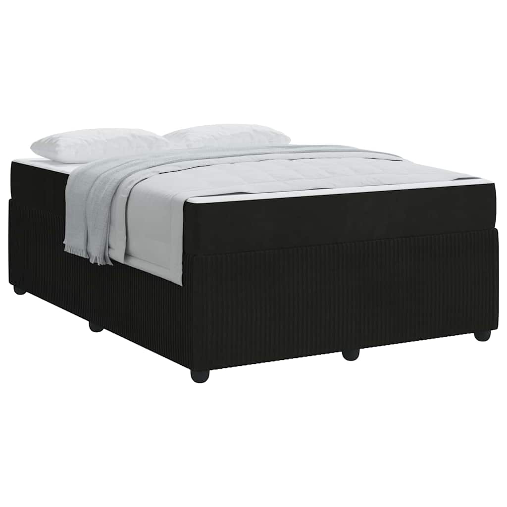 vidaXL Cadru de pat cu saltea cu saltea Negru 160 x 200 cm Catifea
