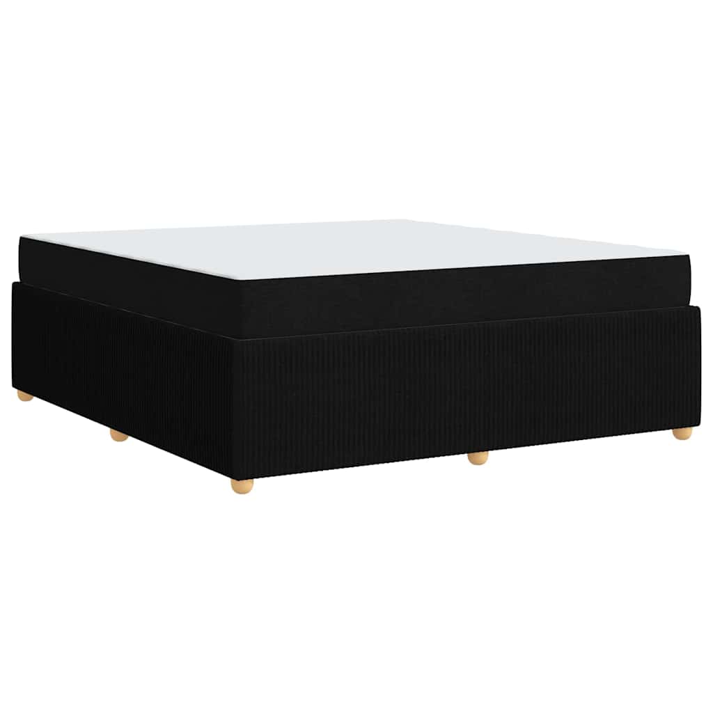 vidaXL Cadru de pat cu saltea cu saltea Negru 180 x 200 cm țesătură