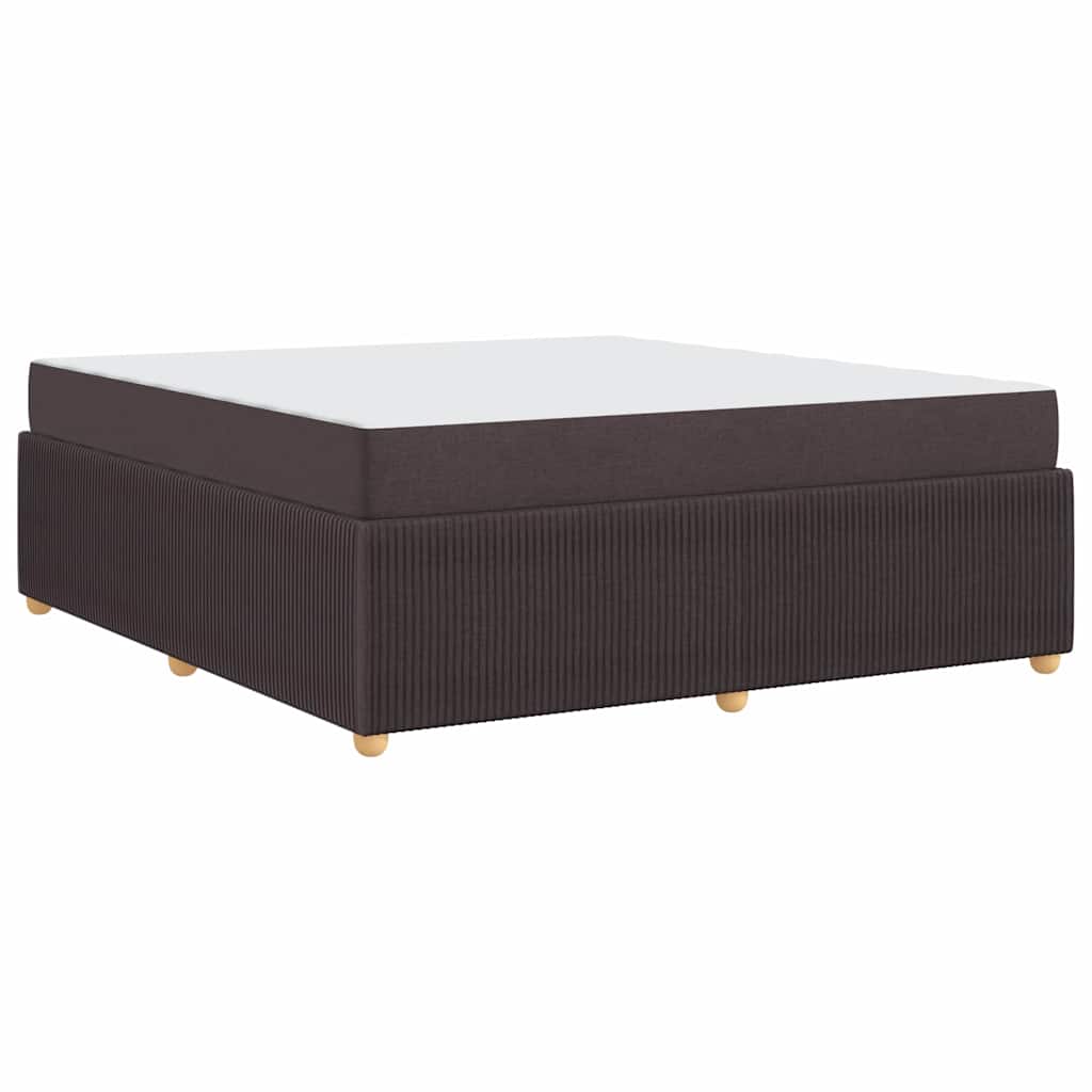 vidaXL Cadru de pat cu saltea Maro închis 180 x 200 cm țesătură