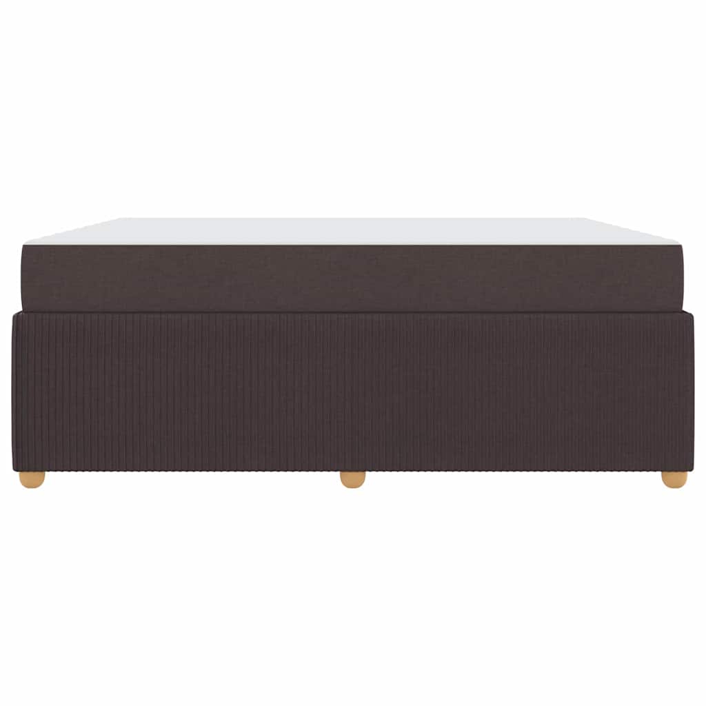 vidaXL Cadru de pat cu saltea Maro închis 180 x 200 cm țesătură
