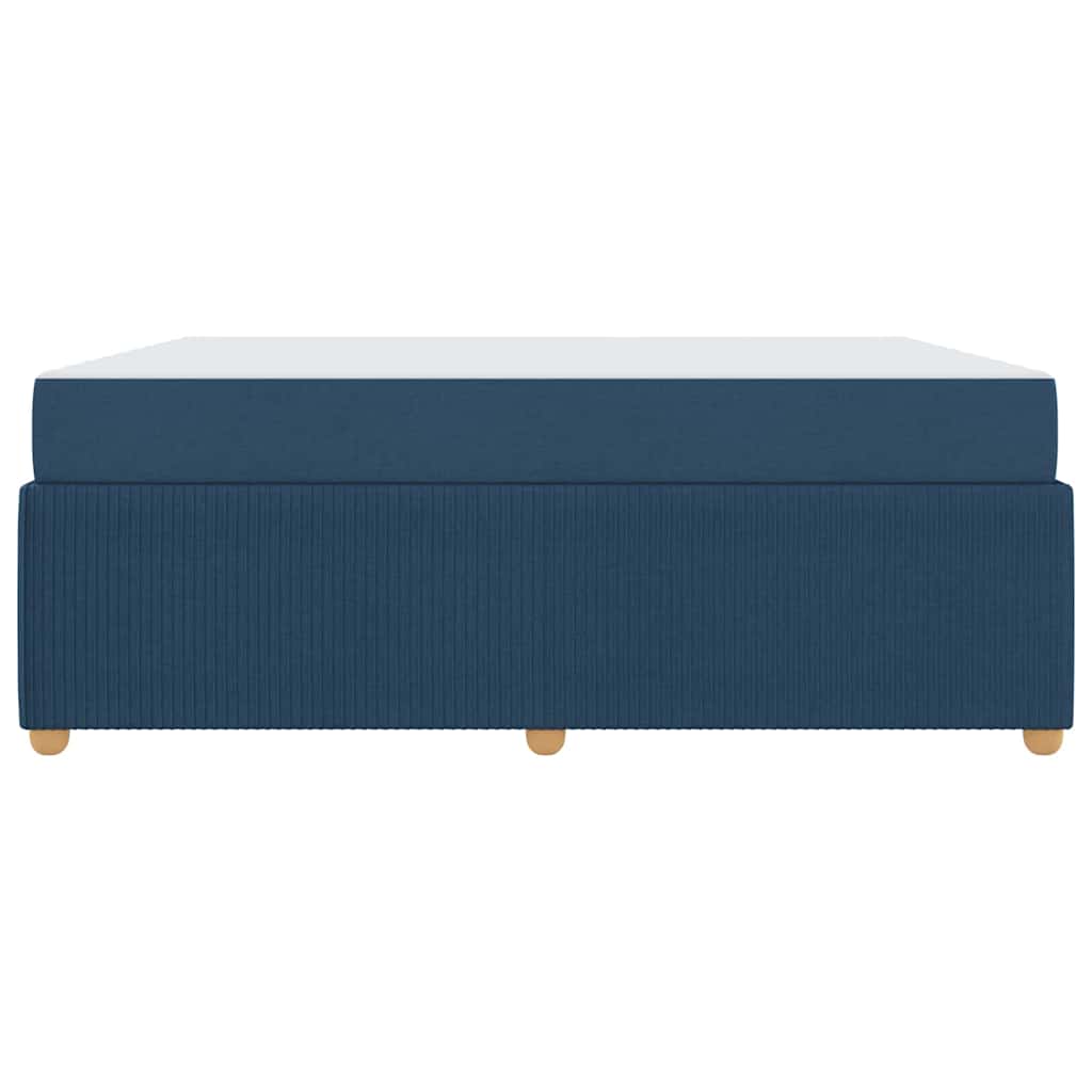 vidaXL Cadru de pat cu saltea cu saltea albastru 180 x 200 cm țesătură