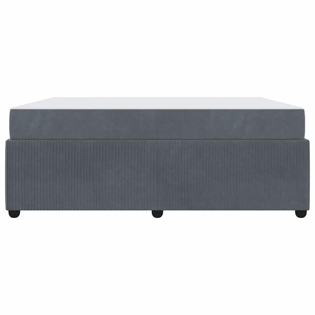 vidaXL Cadru de pat cu saltea Gri închis 180 x 200 cm Catifea