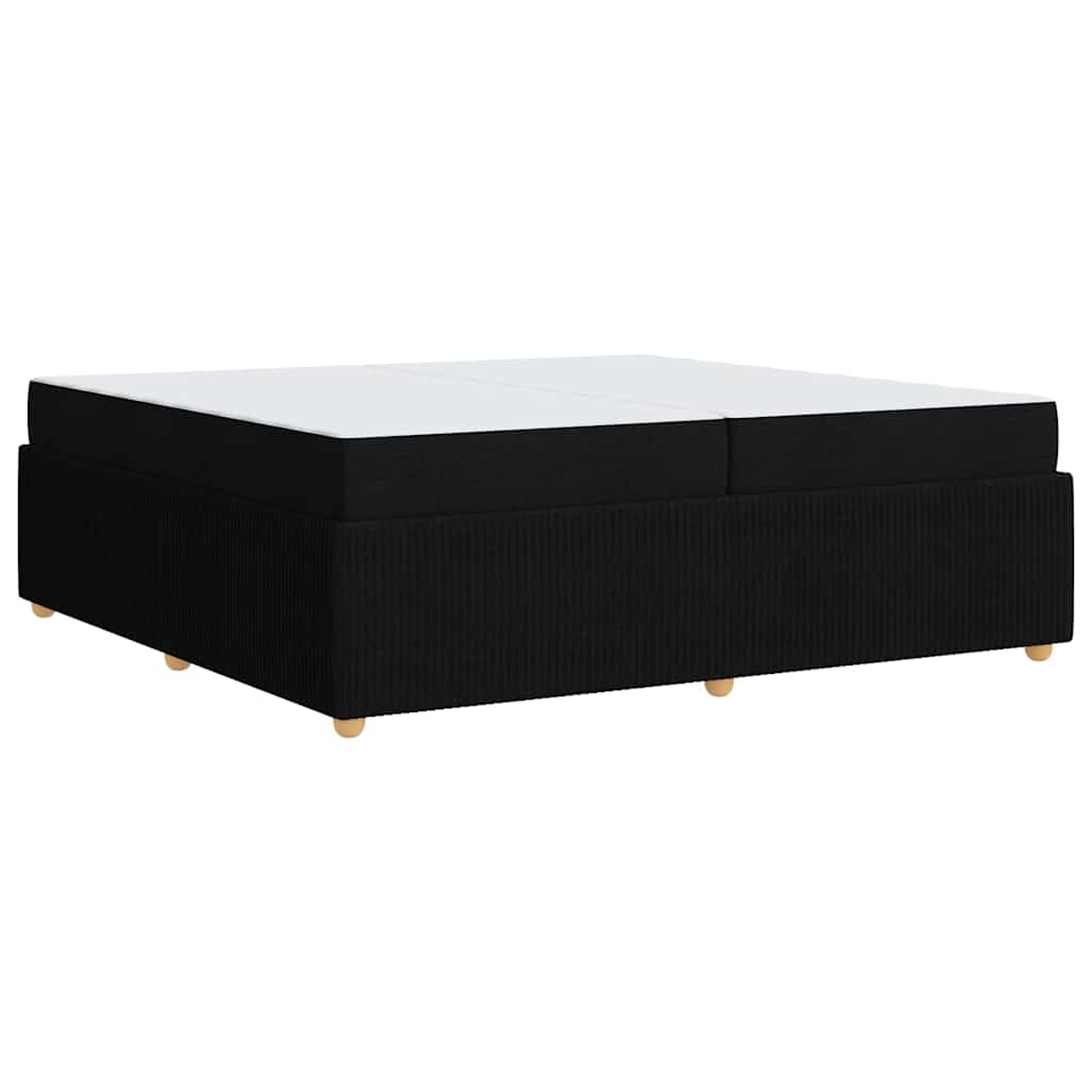 vidaXL Cadru de pat cu saltea cu saltea Negru 200 x 200 cm țesătură