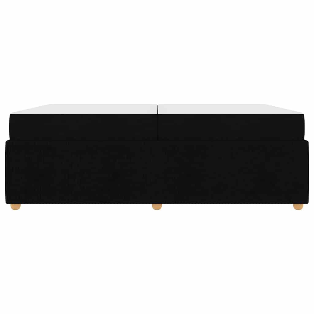 vidaXL Cadru de pat cu saltea cu saltea Negru 200 x 200 cm țesătură