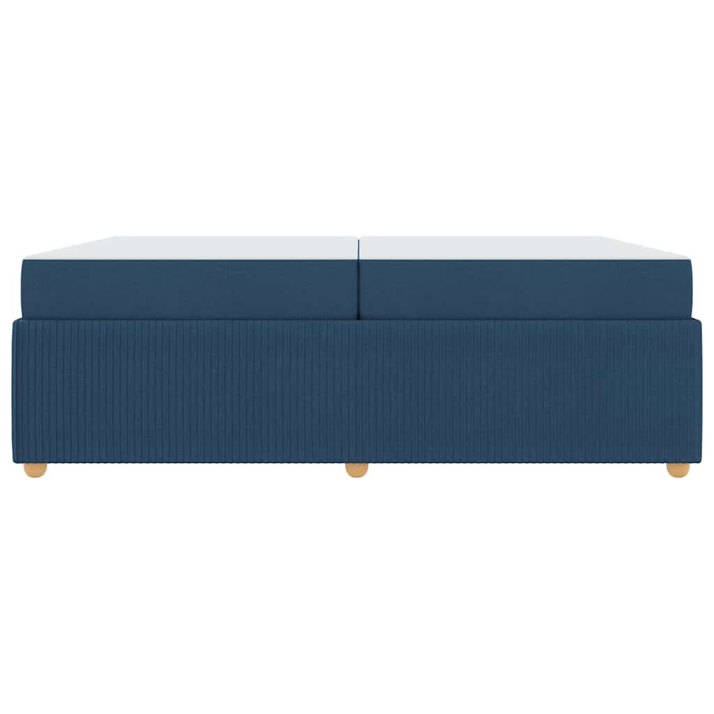 vidaXL Cadru de pat cu saltea cu saltea albastru 200 x 200 cm țesătură