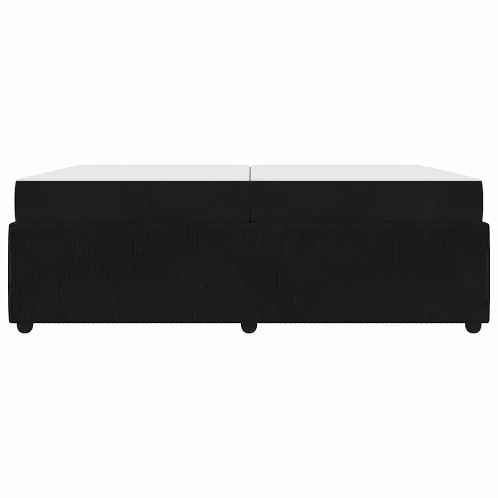 vidaXL Cadru de pat cu saltea Negru 200 x 200 cm țesătură