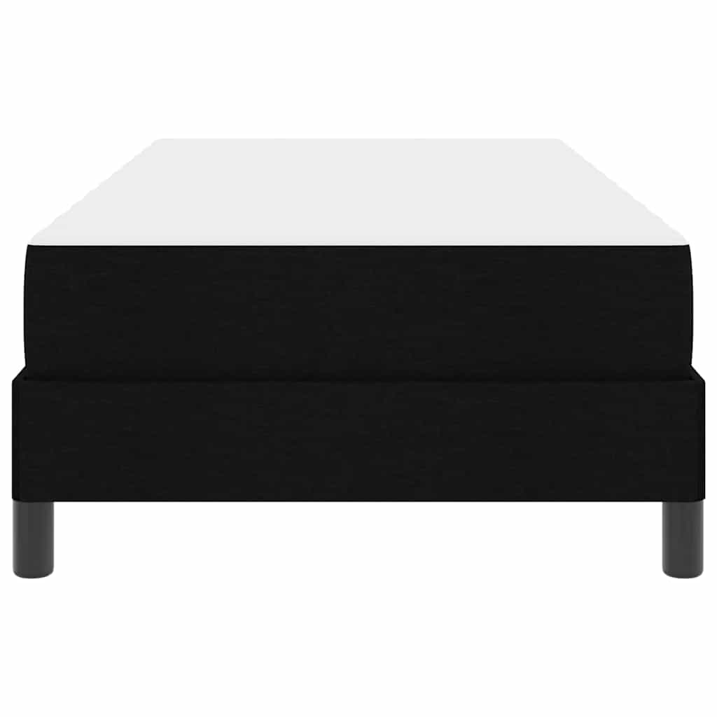 vidaXL Pat cu arcuri cu saltea Negru 90 x 200 cm țesătură vidaXL Pat cu arcuri cu saltea Negru 90 x 200 cm țesătură