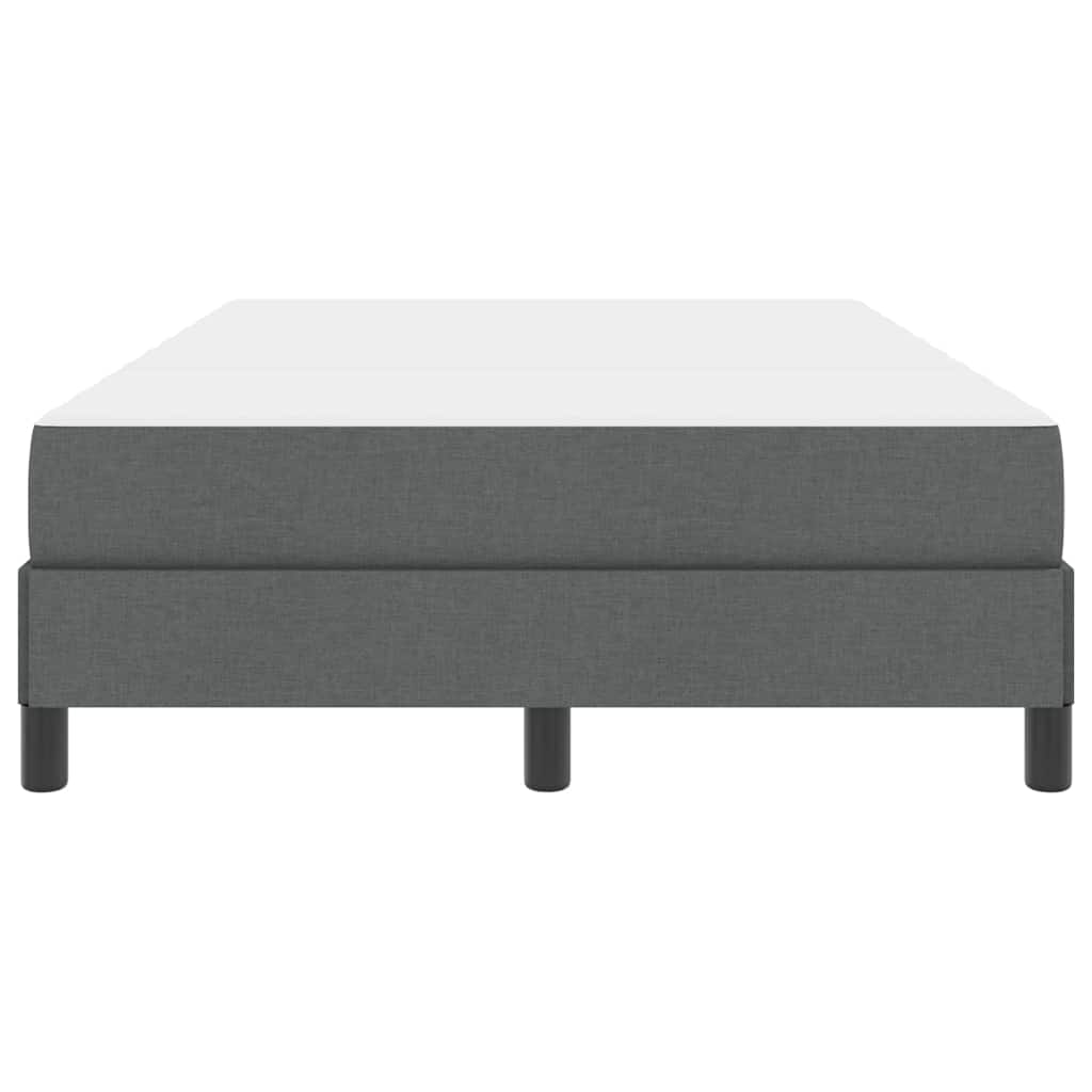 vidaXL Pat cu arcuri cu saltea Gri închis 120 x 190 cm țesătură vidaXL Pat cu arcuri cu saltea Gri închis 120 x 190 cm țesătură