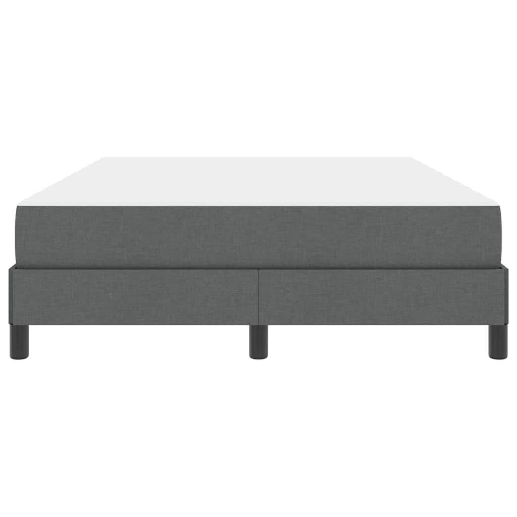 vidaXL Pat cu arcuri cu saltea Gri închis 140 x 200 cm țesătură vidaXL Pat cu arcuri cu saltea Gri închis 140 x 200 cm țesătură