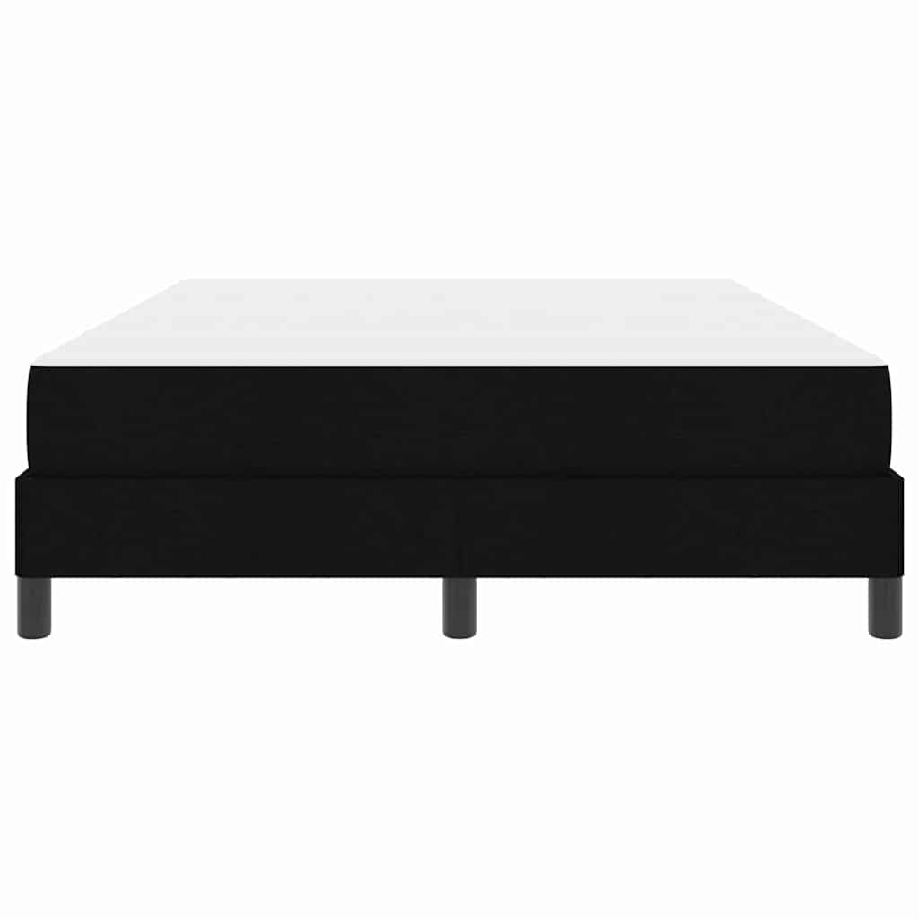 vidaXL Pat cu arcuri cu saltea Negru 140 x 200 cm țesătură vidaXL Pat cu arcuri cu saltea Negru 140 x 200 cm țesătură