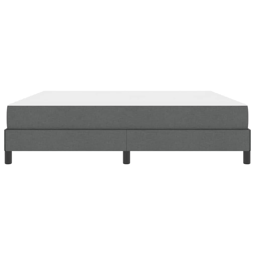vidaXL Pat cu arcuri cu saltea Gri închis 180 x 200 cm țesătură vidaXL Pat cu arcuri cu saltea Gri închis 180 x 200 cm țesătură
