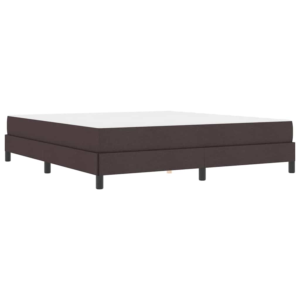 vidaXL Pat cu arcuri cu saltea Maro închis 180 x 200 cm țesătură vidaXL Pat cu arcuri cu saltea Maro închis 180 x 200 cm țesătură