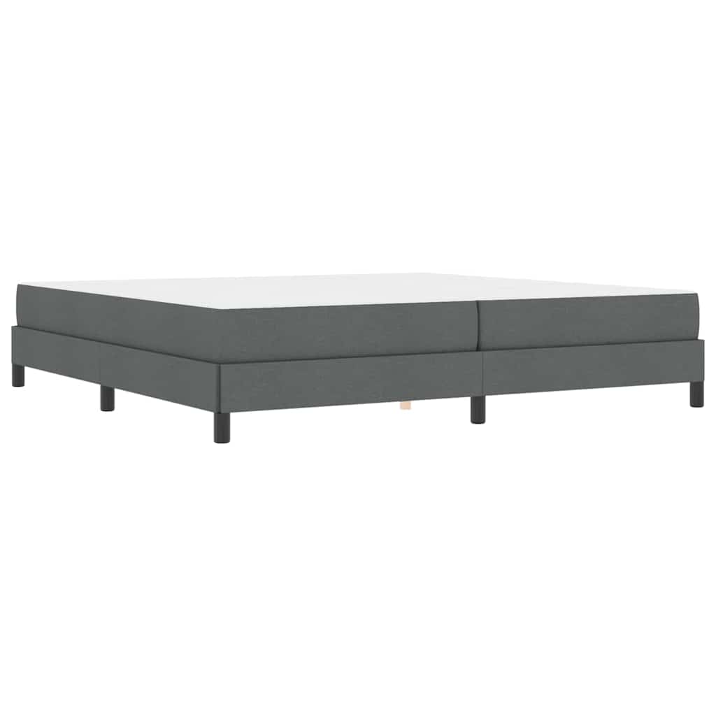 vidaXL Pat cu arcuri cu saltea Gri închis 200 x 200 cm țesătură vidaXL Pat cu arcuri cu saltea Gri închis 200 x 200 cm țesătură