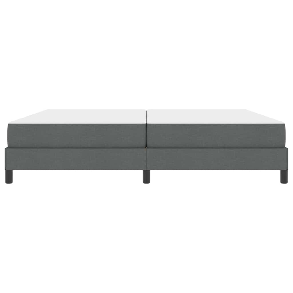 vidaXL Pat cu arcuri cu saltea Gri închis 200 x 200 cm țesătură vidaXL Pat cu arcuri cu saltea Gri închis 200 x 200 cm țesătură