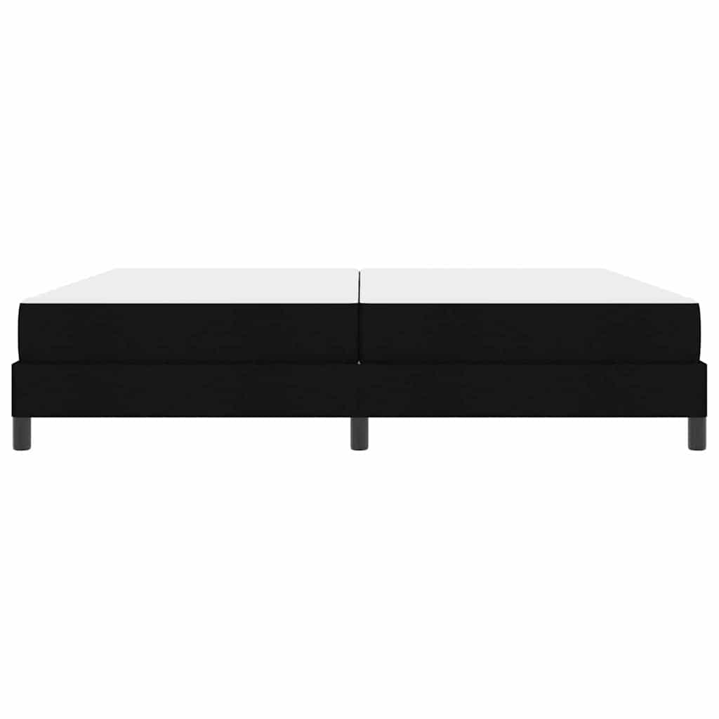 vidaXL Pat cu arcuri cu saltea Negru 200 x 200 cm țesătură