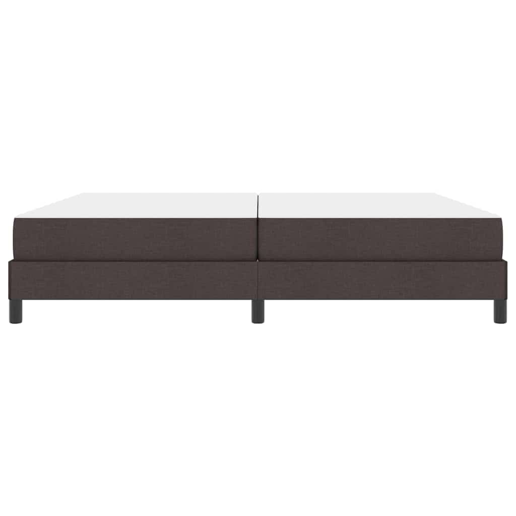 vidaXL Pat cu arcuri cu saltea Maro închis 200 x 200 cm țesătură vidaXL Pat cu arcuri cu saltea Maro închis 200 x 200 cm țesătură