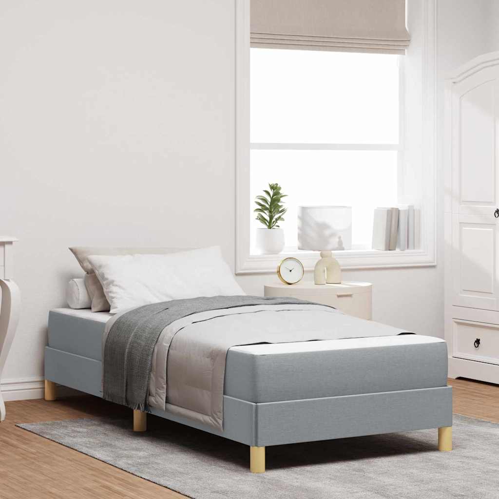 vidaXL Pat cu arcuri Gri deschis și Maro 80 x 200 cm vidaXL Pat cu arcuri Gri deschis și Maro 80 x 200 cm