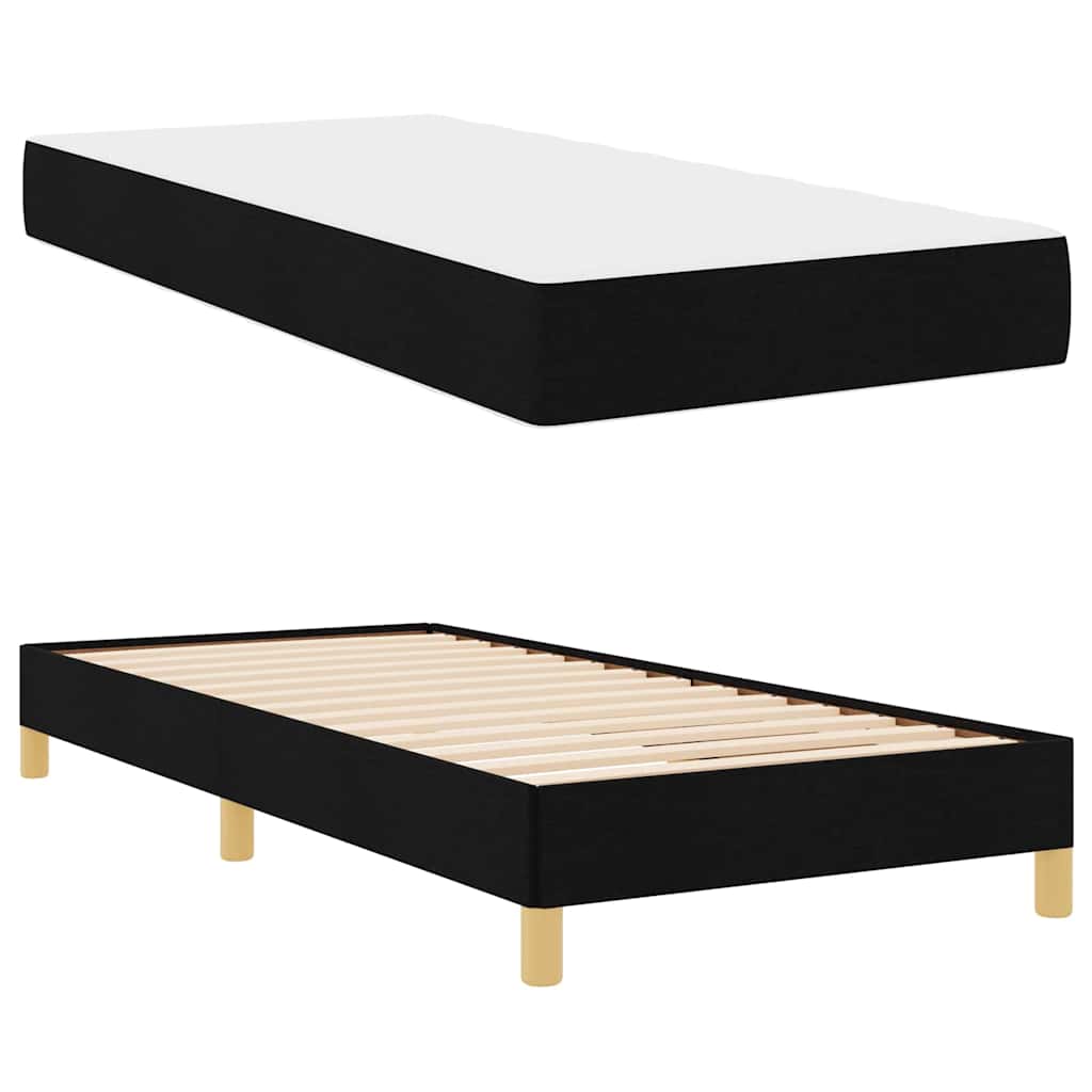 vidaXL Pat cu arcuri Negru și Maro 80 x 200 cm vidaXL Pat cu arcuri Negru și Maro 80 x 200 cm