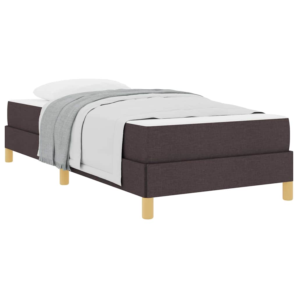 vidaXL Pat cu arcuri Maro 80 x 200 cm Țesătură, Lemn Ingineresc vidaXL Pat cu arcuri Maro 80 x 200 cm Țesătură, Lemn Ingineresc