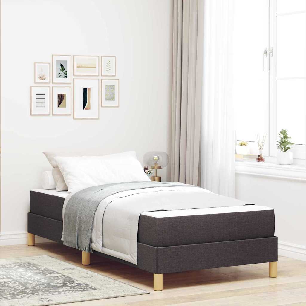 vidaXL Pat cu arcuri Maro 80 x 200 cm Țesătură, Lemn Ingineresc vidaXL Pat cu arcuri Maro 80 x 200 cm Țesătură, Lemn Ingineresc