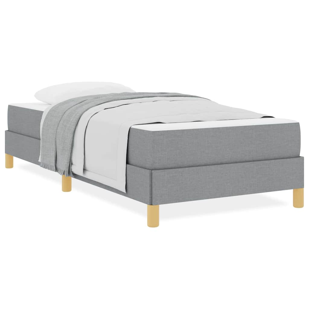 vidaXL Pat cu arcuri Gri deschis și Maro 100 x 200 cm vidaXL Pat cu arcuri Gri deschis și Maro 100 x 200 cm