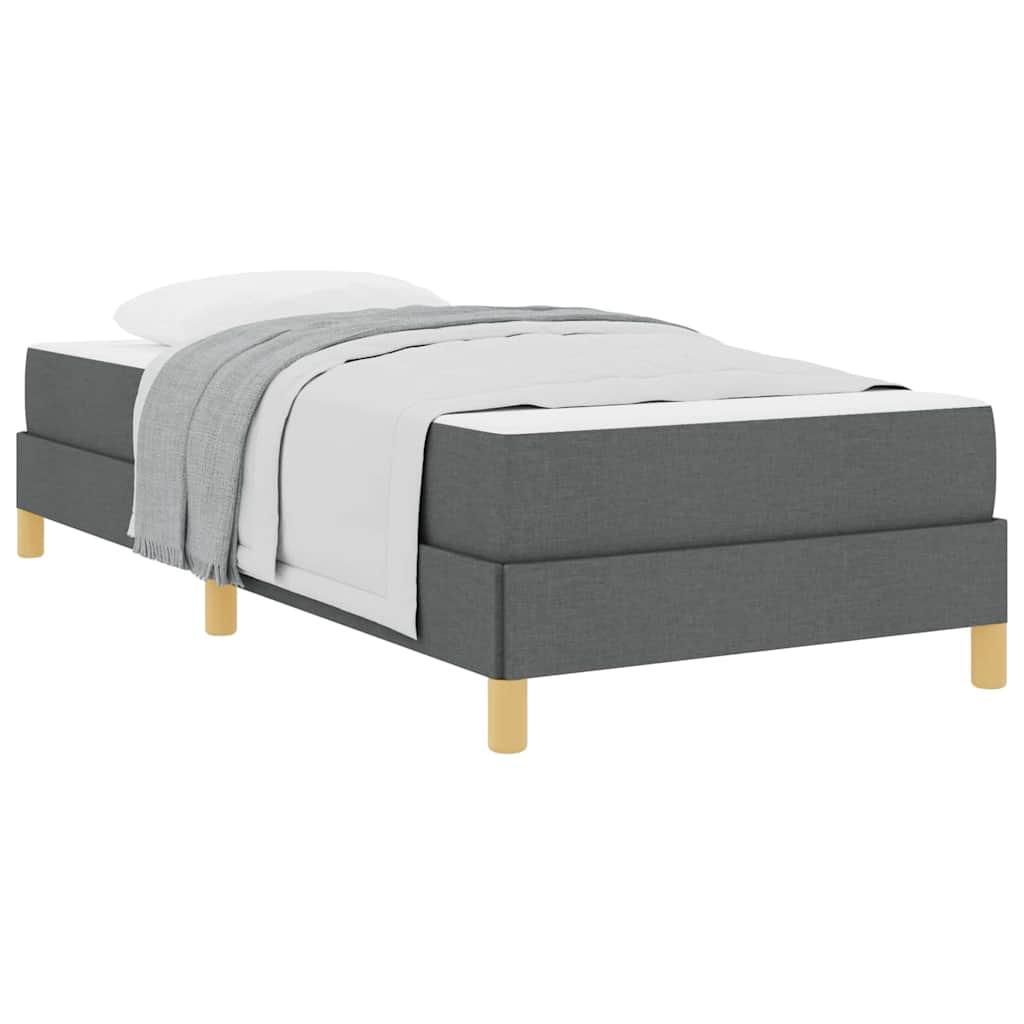vidaXL Pat cu arcuri Gri închis și Maro 100 x 200 cm vidaXL Pat cu arcuri Gri închis și Maro 100 x 200 cm
