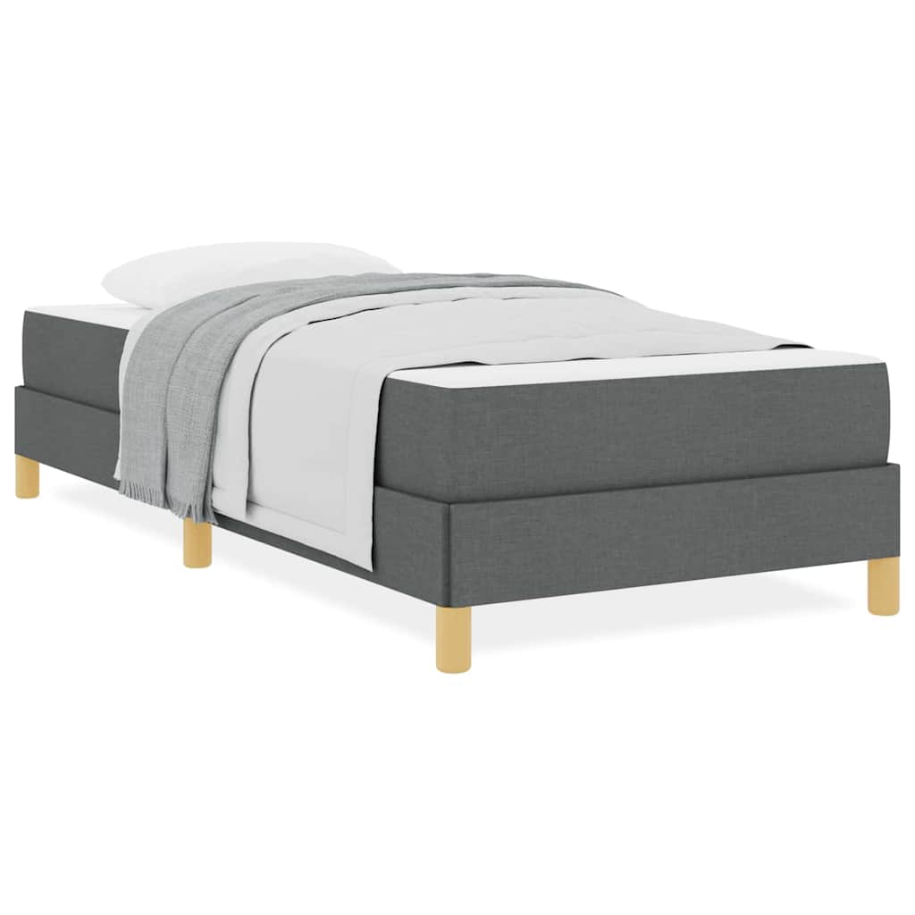 vidaXL Pat cu arcuri Gri închis și Maro 100 x 200 cm vidaXL Pat cu arcuri Gri închis și Maro 100 x 200 cm