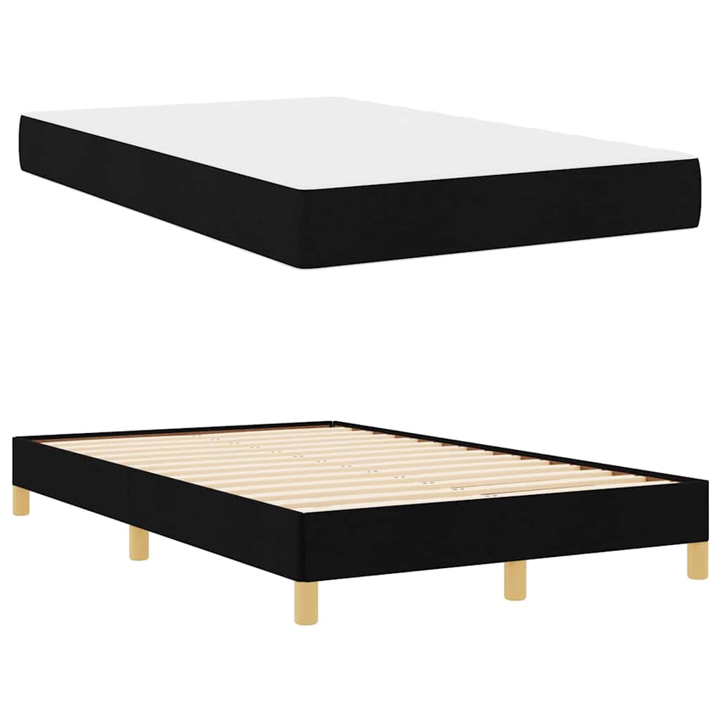 vidaXL Pat cu arcuri Negru și Maro 120 x 200 cm vidaXL Pat cu arcuri Negru și Maro 120 x 200 cm