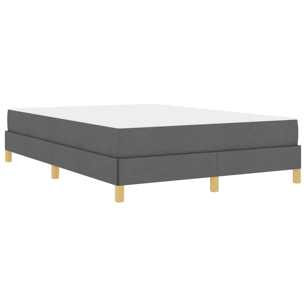 vidaXL Pat cu arcuri Gri închis și Maro 140 x 190 cm vidaXL Pat cu arcuri Gri închis și Maro 140 x 190 cm