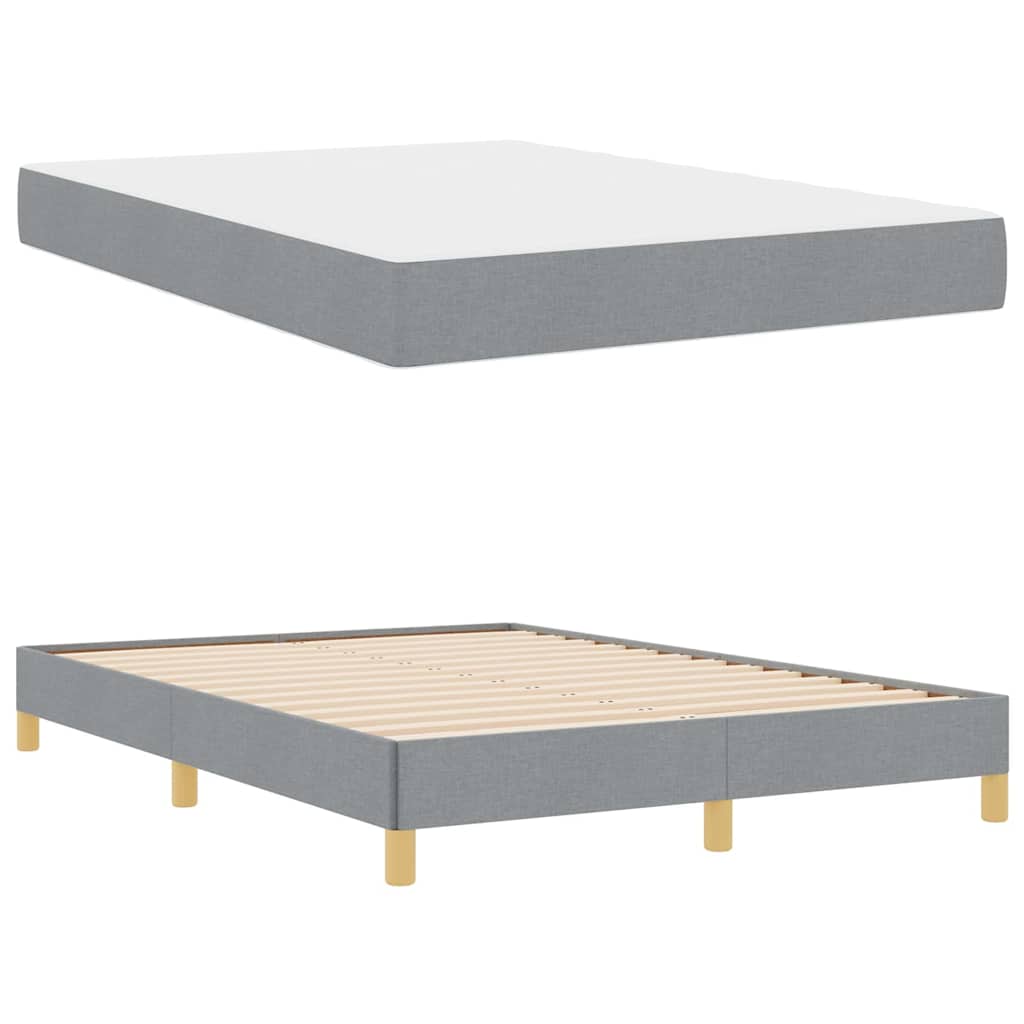 vidaXL Pat cu arcuri Gri deschis și Maro 160 x 200 cm vidaXL Pat cu arcuri Gri deschis și Maro 160 x 200 cm